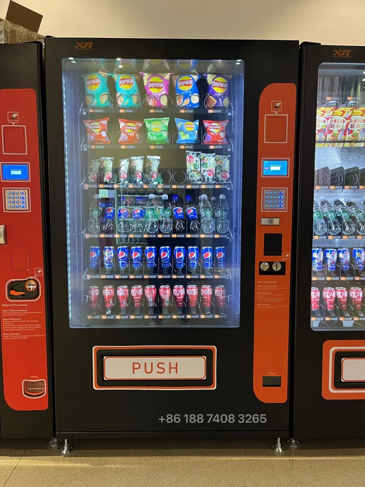 2024 XY Snacks bottle Drink Combo Vending Machines For Mexico