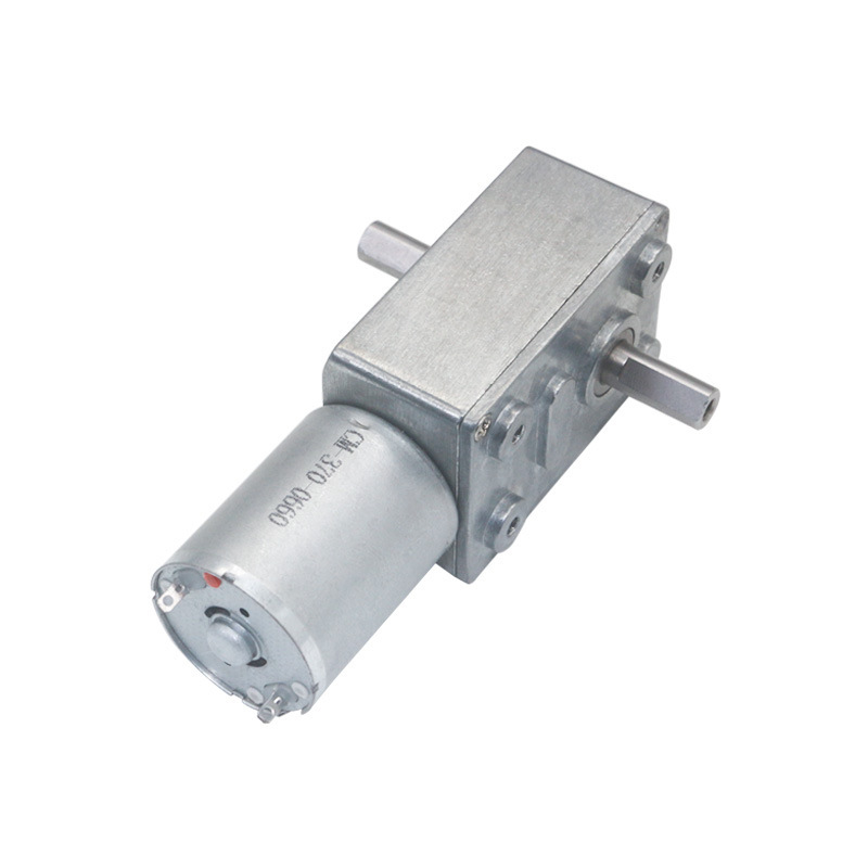 Dual Shaft mini worm gear motor high torque 24V 30rpm low noise Electric for worm Gearbox Low Rpm Dc 24v dc gear motor