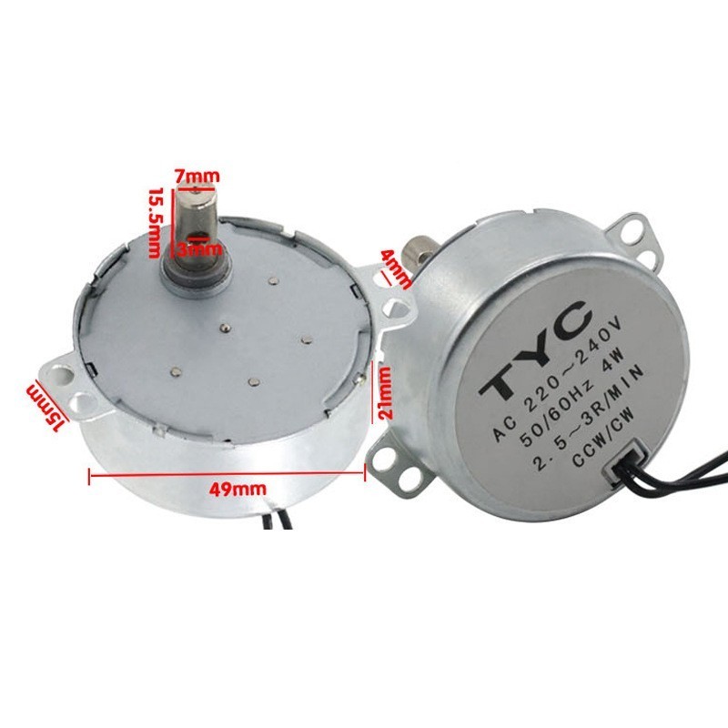 TYC50 Turntable Synchronous Motor 49tyj 50/60Hz AC110 220V 4W 20-24 RPM