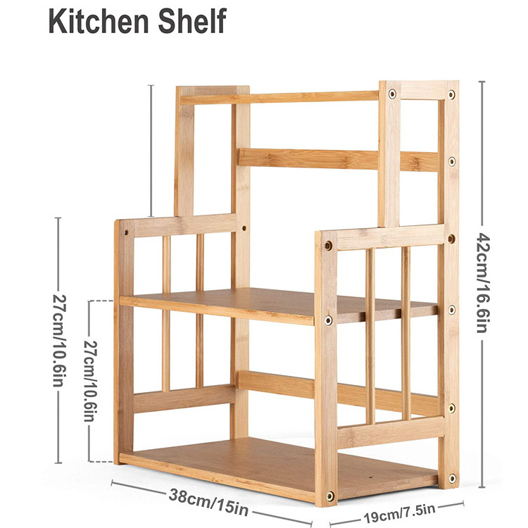 Bamboo Storage Rack Shelves 3 Tier Bamboo Storage Holders Racks Shelf