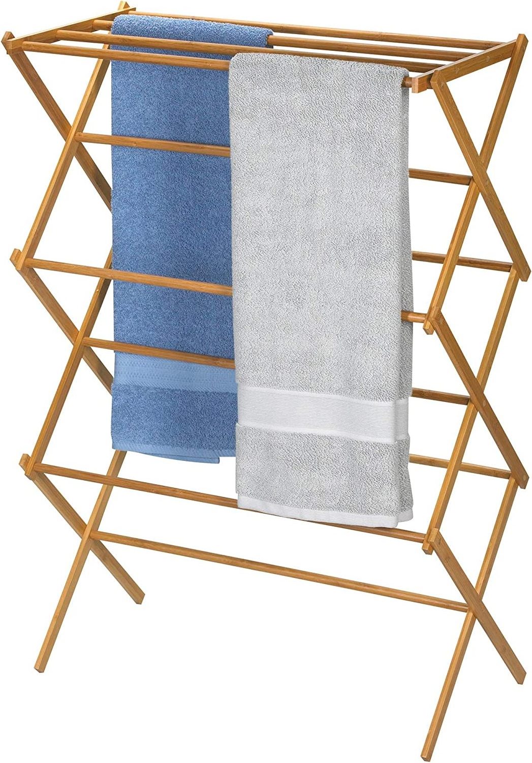 Folding Bamboo Clothing Drying Rack &Bamboo Dry Laundry and Hang Clothes