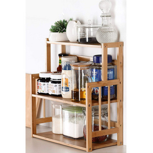 Bamboo Storage Rack Shelves 3 Tier Bamboo Storage Holders Racks Shelf