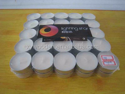 Wholesale unscented colored tea light candles