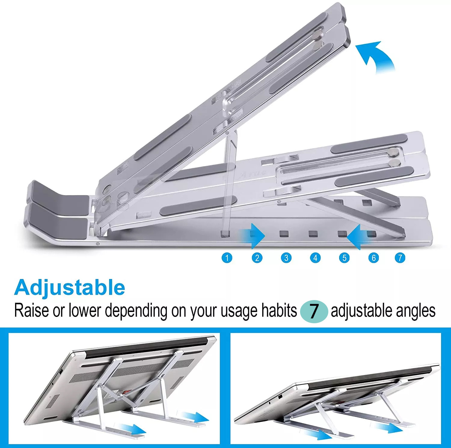 XYX Hot Sale Portable Foldable Aluminium Alloy Laptop Notebook Holder Height Adjustable Aluminum Laptop stand