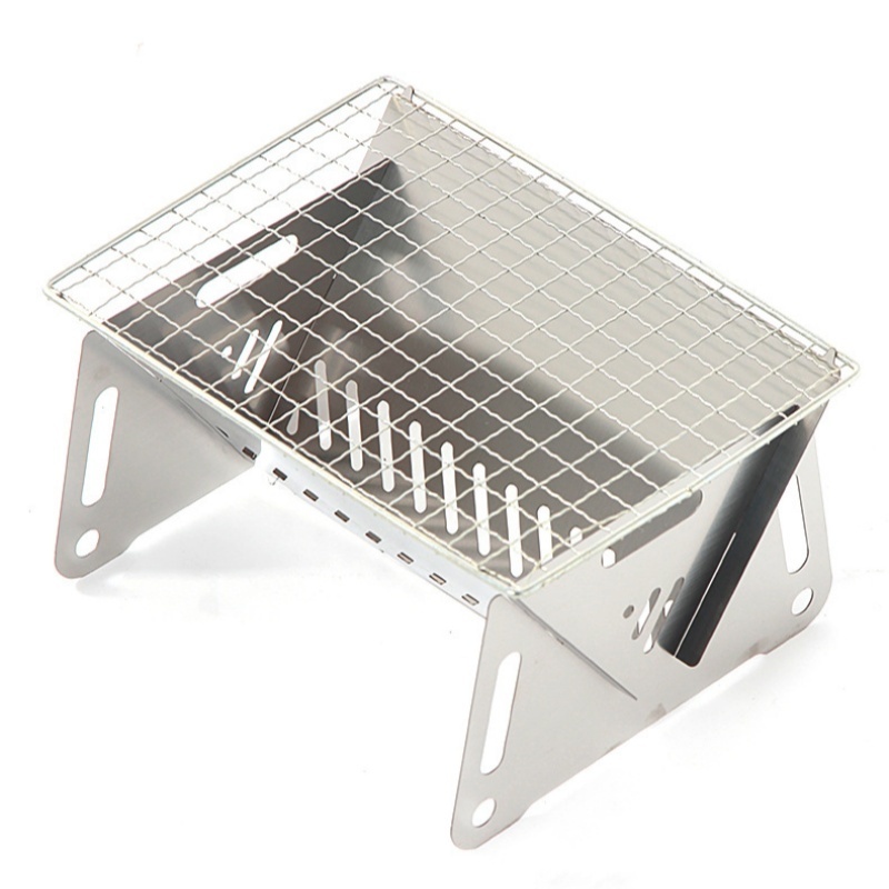 Wholesale Garden Barbecue Grill Stainless Steel Camping Charcoal Oven Detachable Stove Portable Folding Outdoor BBQ Grill