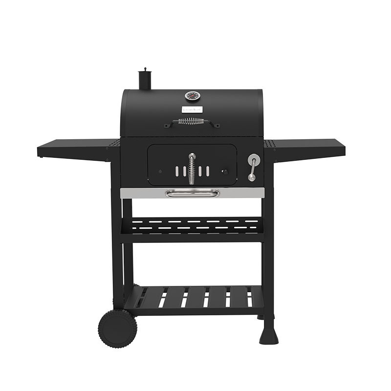 New Arrival Outdoor Built In Trolley Square Metal Heavy Duty BBQ Grills Grid Smoker Barbecue BBQ Charcoal Grill