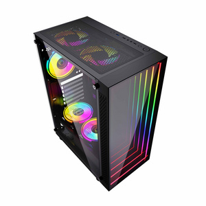 XYZCASE Gaming Computer Cases PC Gaming RGB ATX Computer Case Gaming Frame Chassis & Towers CPU Cabinet