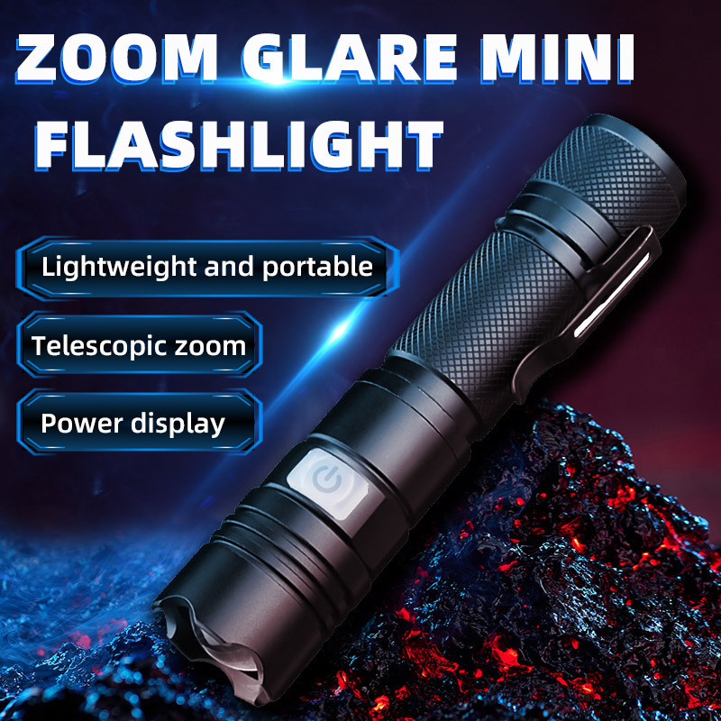 Rechargeable Tactical Led Flashlights Edc Flashlight Mini Zoom Torch Waterproof Hunting Repair Outdoor Long Range Hand Lantern