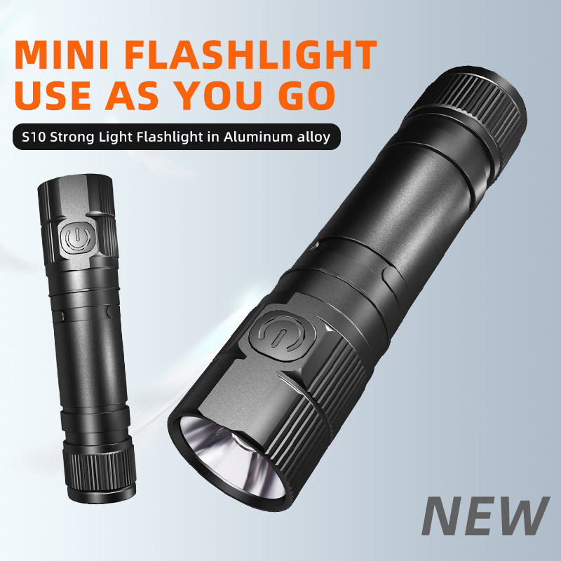 Powerful Rechargeable Aluminium Alloy Led Flashlights Tactical Mini Torch Lintern IP66 Waterproof Outdoor Camping Hiking Walking