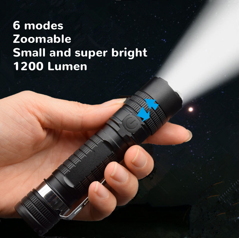 Hot Sale Factory Directly Supply High Quality Waterproof Strong Light LED Torch Hunting Zoom Flashlight