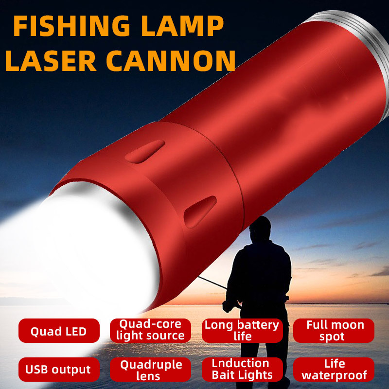 High Lumen Laser Flashlight Rechargeable Telescopic Zoomable Red Blue Purple White Light Display Led Flashlights Hand Torch