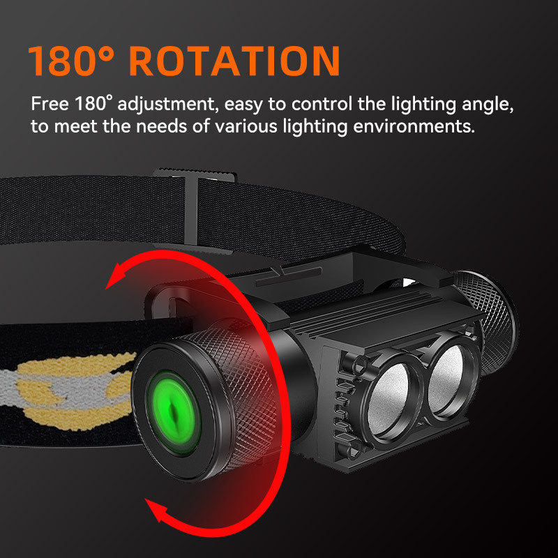 High Power Rechargeable Red Light Aluminum Alloy Led Headlamp Waterproof Head Lamp Torch Outdoor Hunting Camping