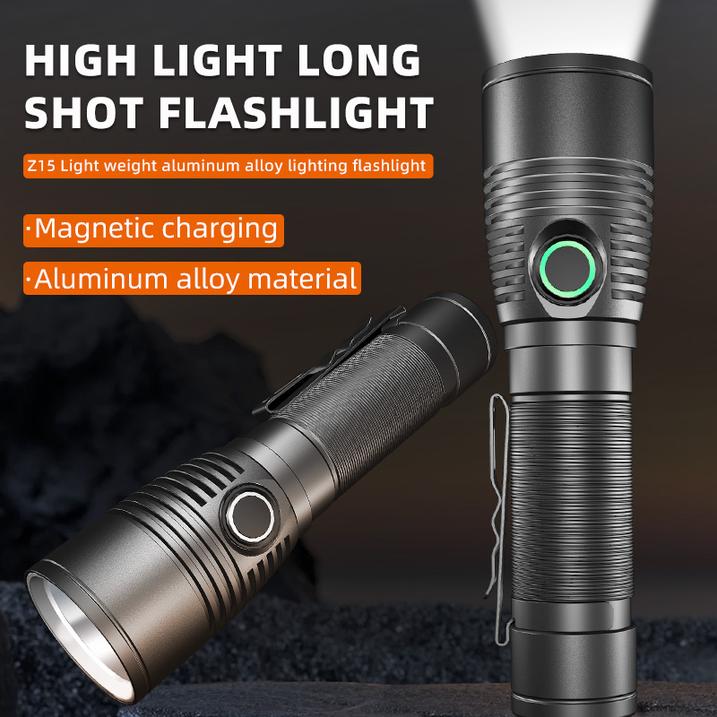 Portable Aluminum Alloy SST40 High Lumens Tactical Led Flashlight Waterproof  Emergency 21700 Battery Rechargeable Torch Light