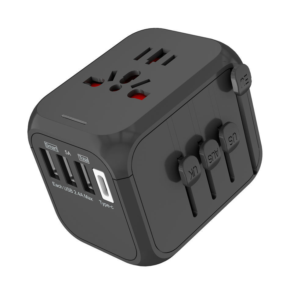 Phone Electronic Part Usb Type C Multi Port Travel Adapter With 5A Output charger Socket Plug