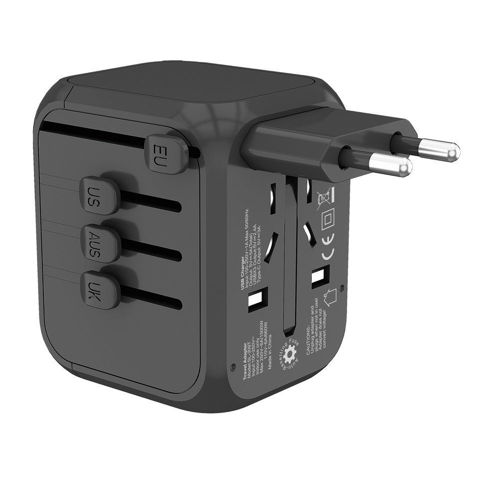 Phone Electronic Part Usb Type C Multi Port Travel Adapter With 5A Output charger Socket Plug