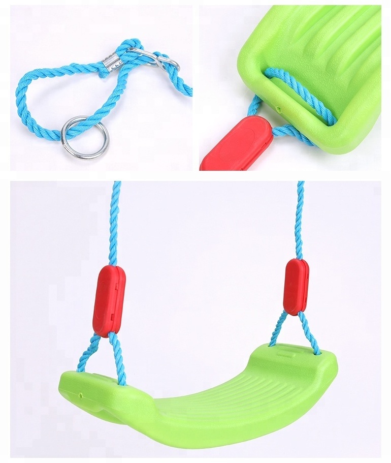 Indoor outdoor durable rope clamps plastic baby swing toys for hanging