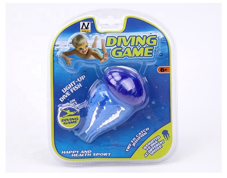 Funny catch underwater swimming jellyfish pool diving toys with light