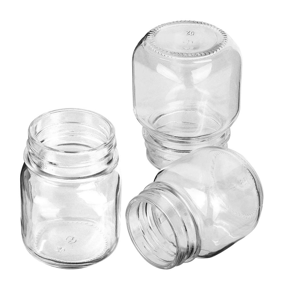 150ml Empty Mason Glass Canning Jars 5 oz With Lids For Preserves Jam Peanut Butter