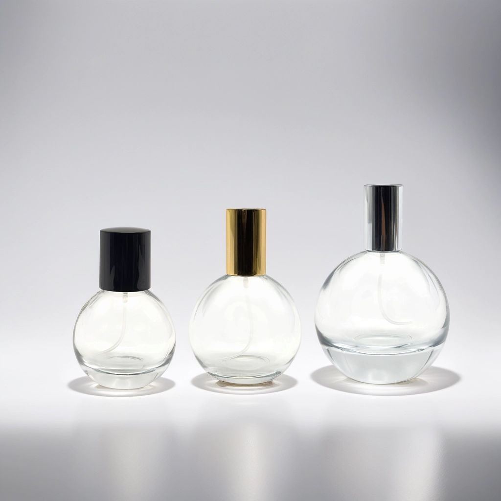 Luxury Custom Made Spherical shaped 30ml 50ml 100ml Round Spray Pump Glass Perfume Bottle Fragrance Bottle