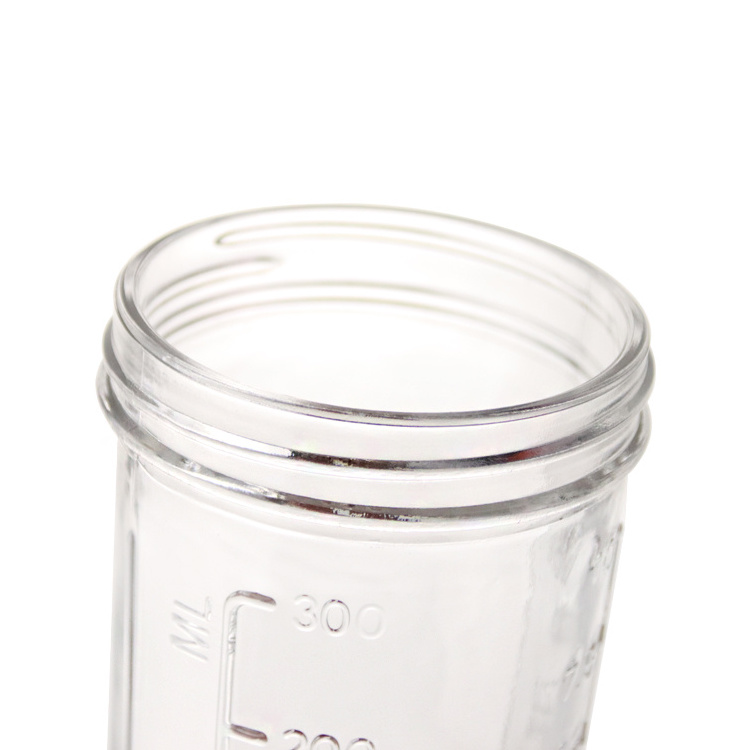 10 oz Large Capacity Airtight Oatmeal Container with Measurement Marks spoon and fork Overnight Oats Jars