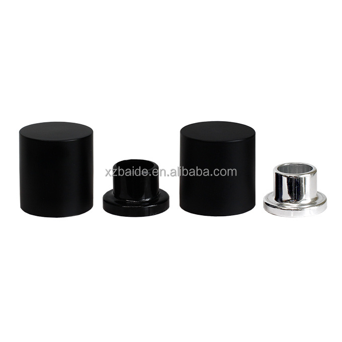 Custom color matte black color stock ABS magnetic perfume bottle cap with perfume collar and spray magnet cap perfume