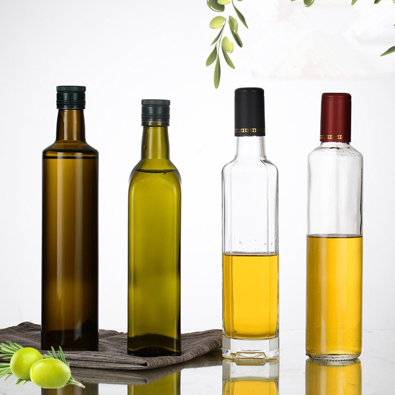 In stock 250ml 500ml 750ml 1000ml marasca olive oil glass bottle with aluminum cap olive oil bottles wholesale