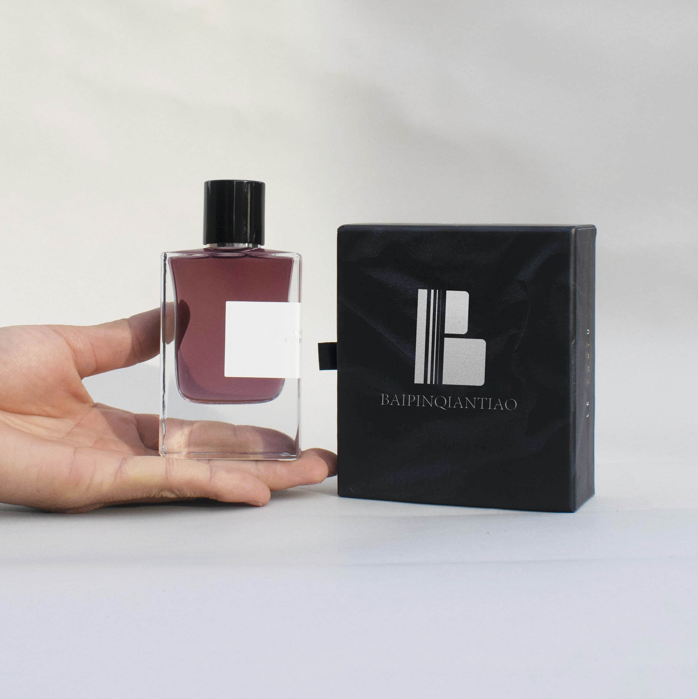 High Quality Bottles Glass Square 50ml Luxury Empty Perfume Spray Bottle 50ml With Packaging Box