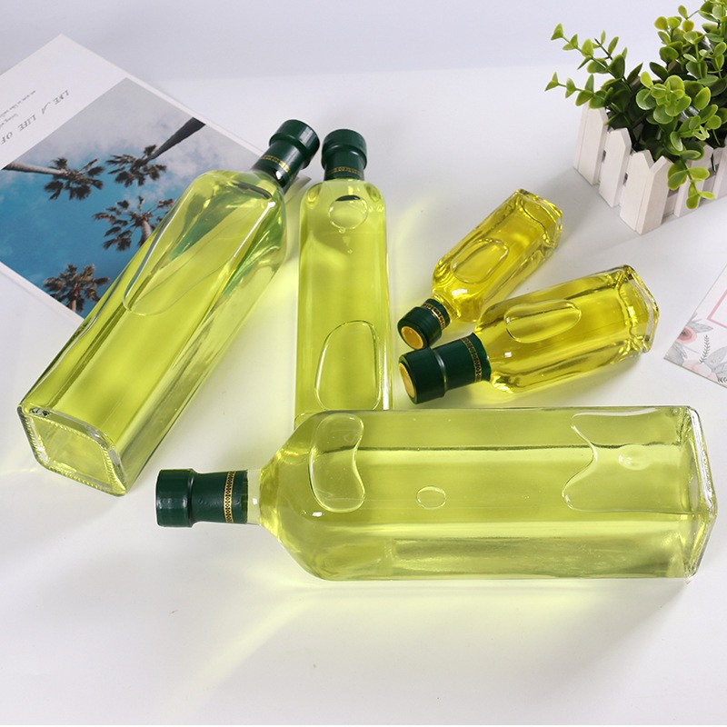 In stock 250ml 500ml 750ml 1000ml marasca olive oil glass bottle with aluminum cap olive oil bottles wholesale