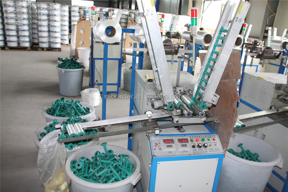 CE high speed 2 heads automatic textile yarn bobbin rewinding machine ...