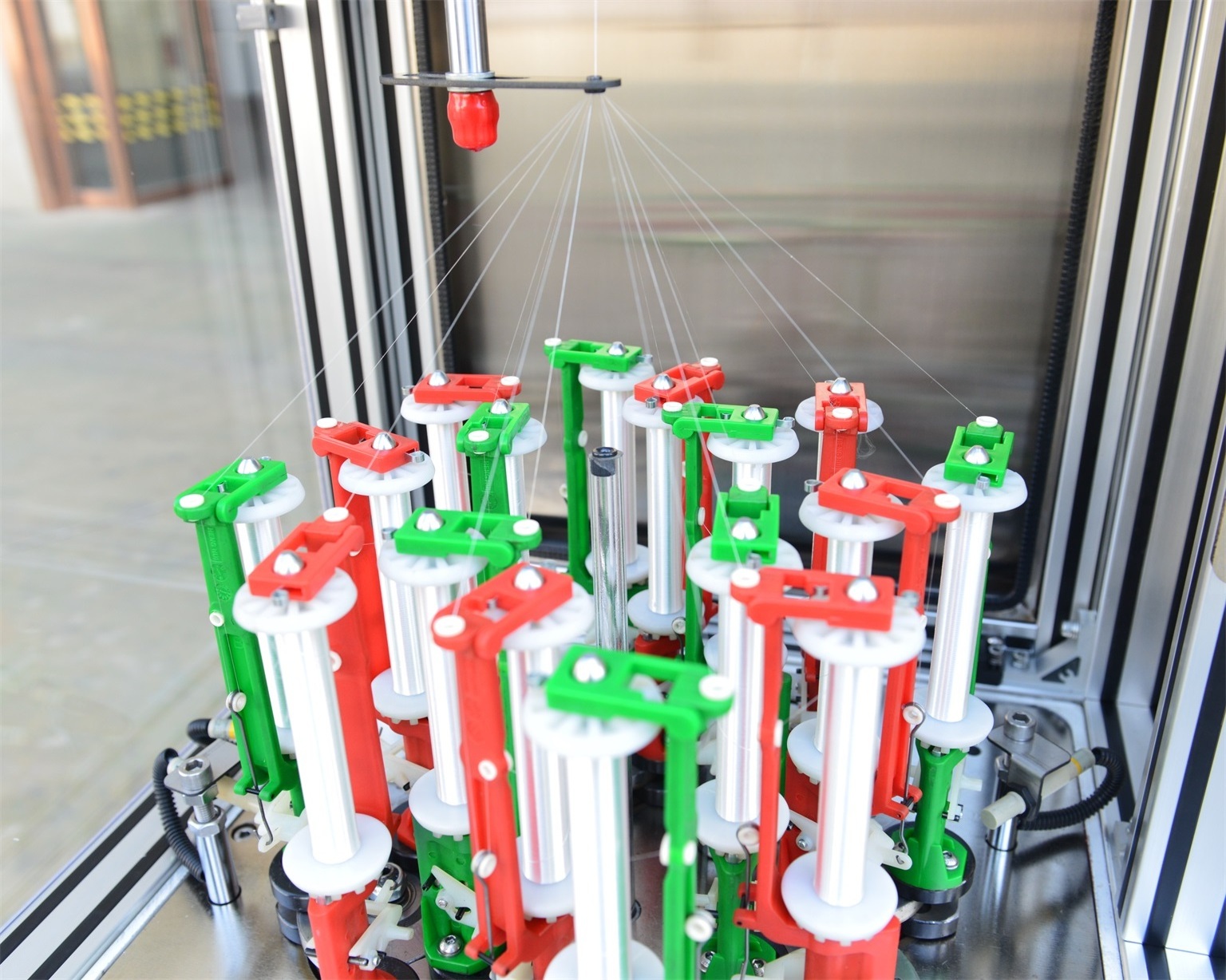 CE high speed 2 heads automatic textile yarn bobbin rewinding machine ...