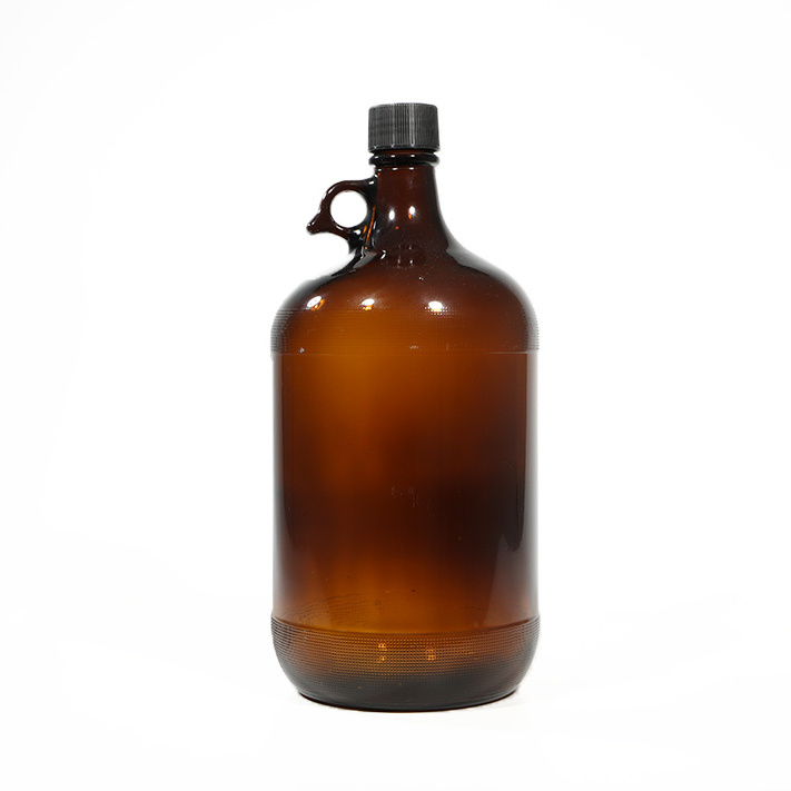 4l amber moonshine glass jug with handle