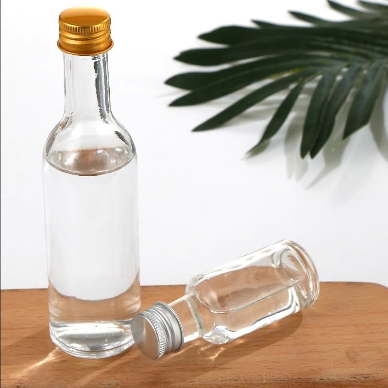 30ml 50ml 100ml Mini Small Sample Alcohol Juice Drinks Glass Wine Liquor Bottle with Screw Caps