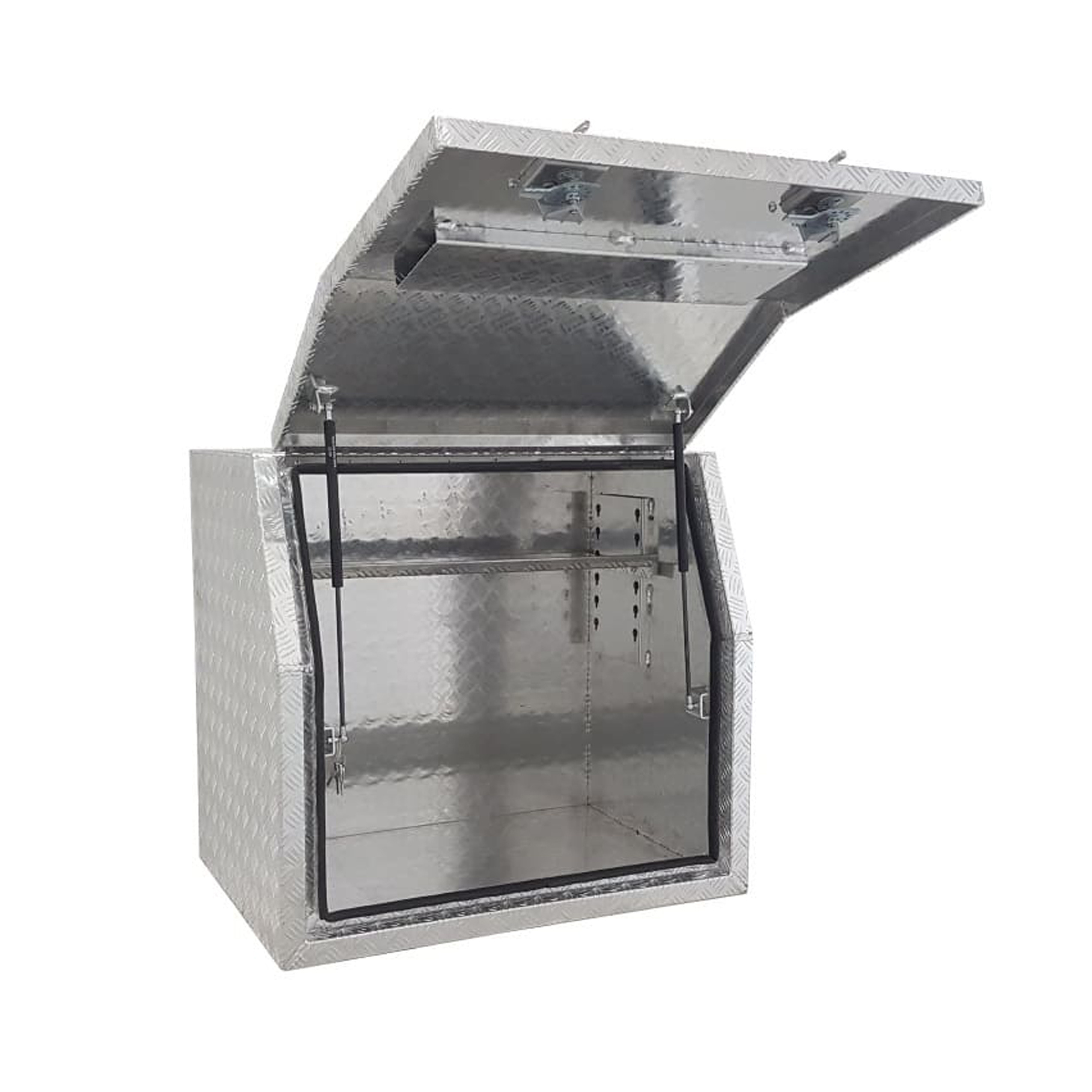 2024 High Grade Waterproof Aluminum Checker Plate Sliding Drawer Canopy with handles and Locks