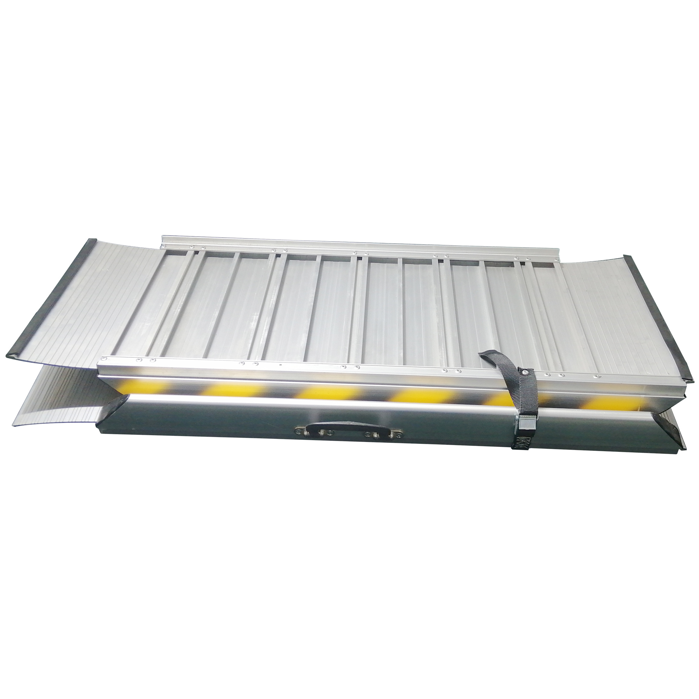 Portable and Fold Wheelchair Aluminum Ramp easy to carry  for disability scooters with handles