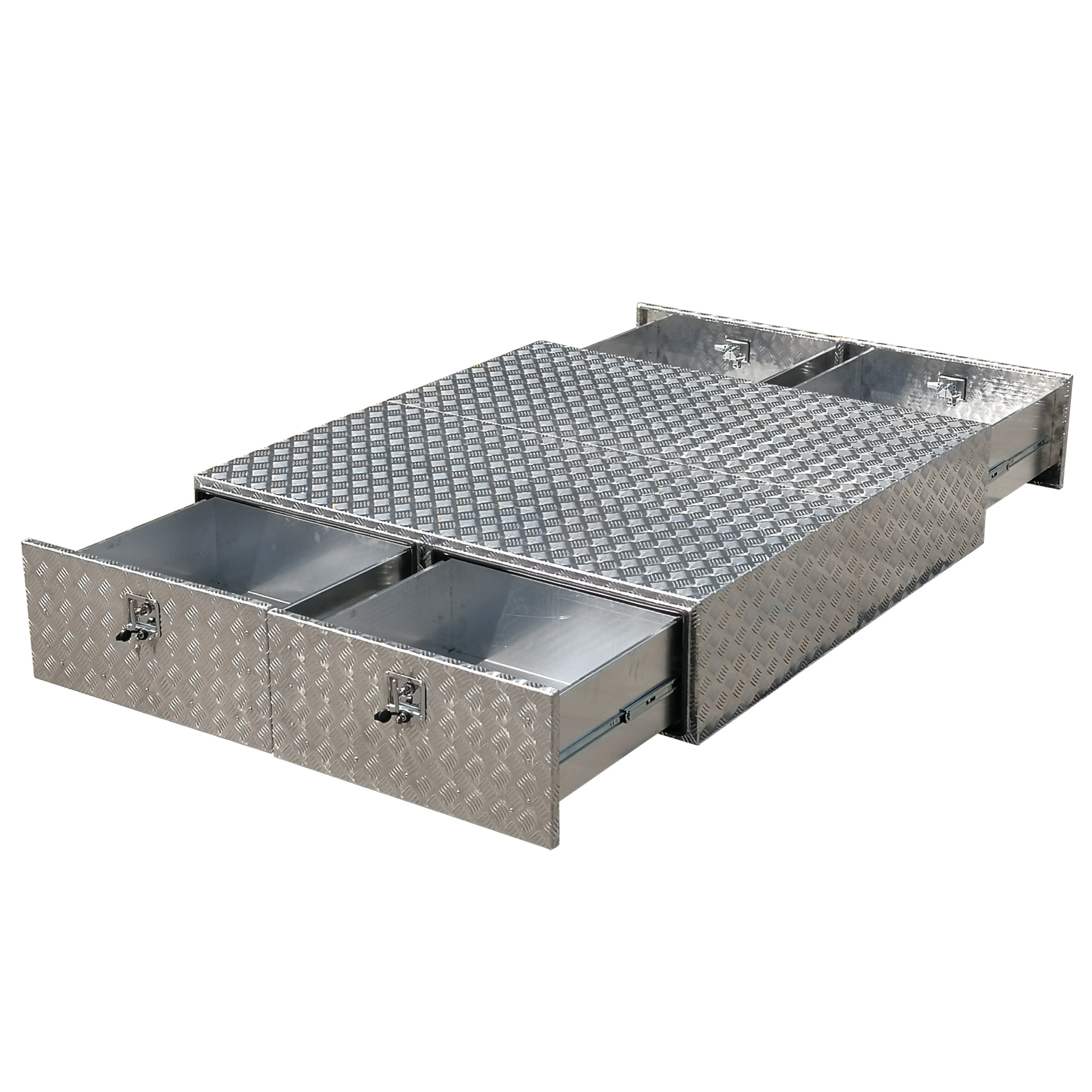 Case Type and Aluminum,2.0mm aluminum checkerplate Material Under Tray Tool Box Trundle Drawer