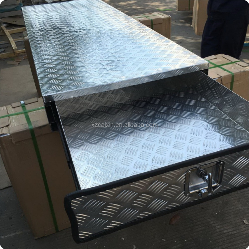 Case Type and Aluminum,2.0mm aluminum checkerplate Material Under Tray Tool Box Trundle Drawer