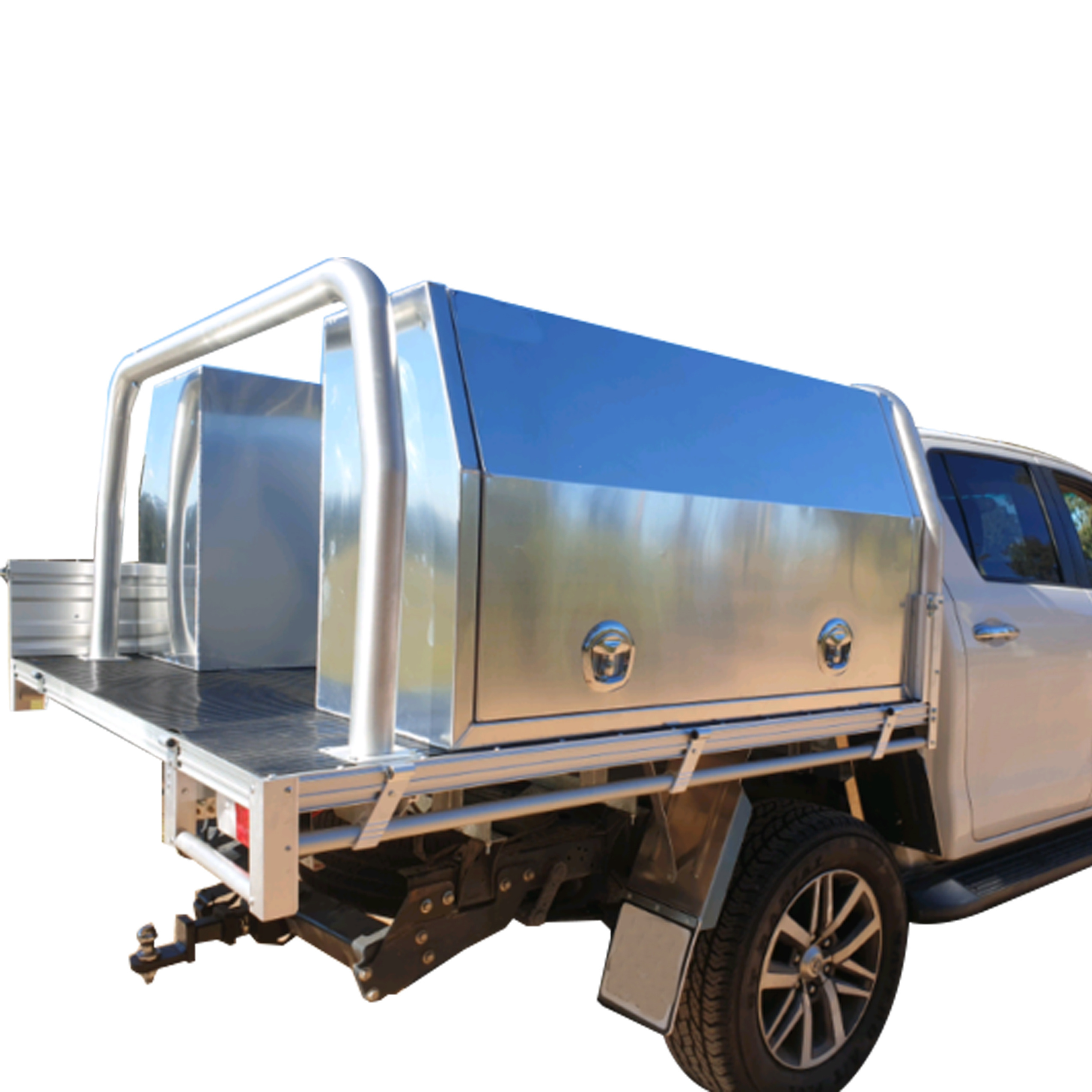 New Design Custom 4X4 Durable Multi-function Storage  toolbox and Pickup Truck Aluminum Ute Tray And Canopy for Pickup