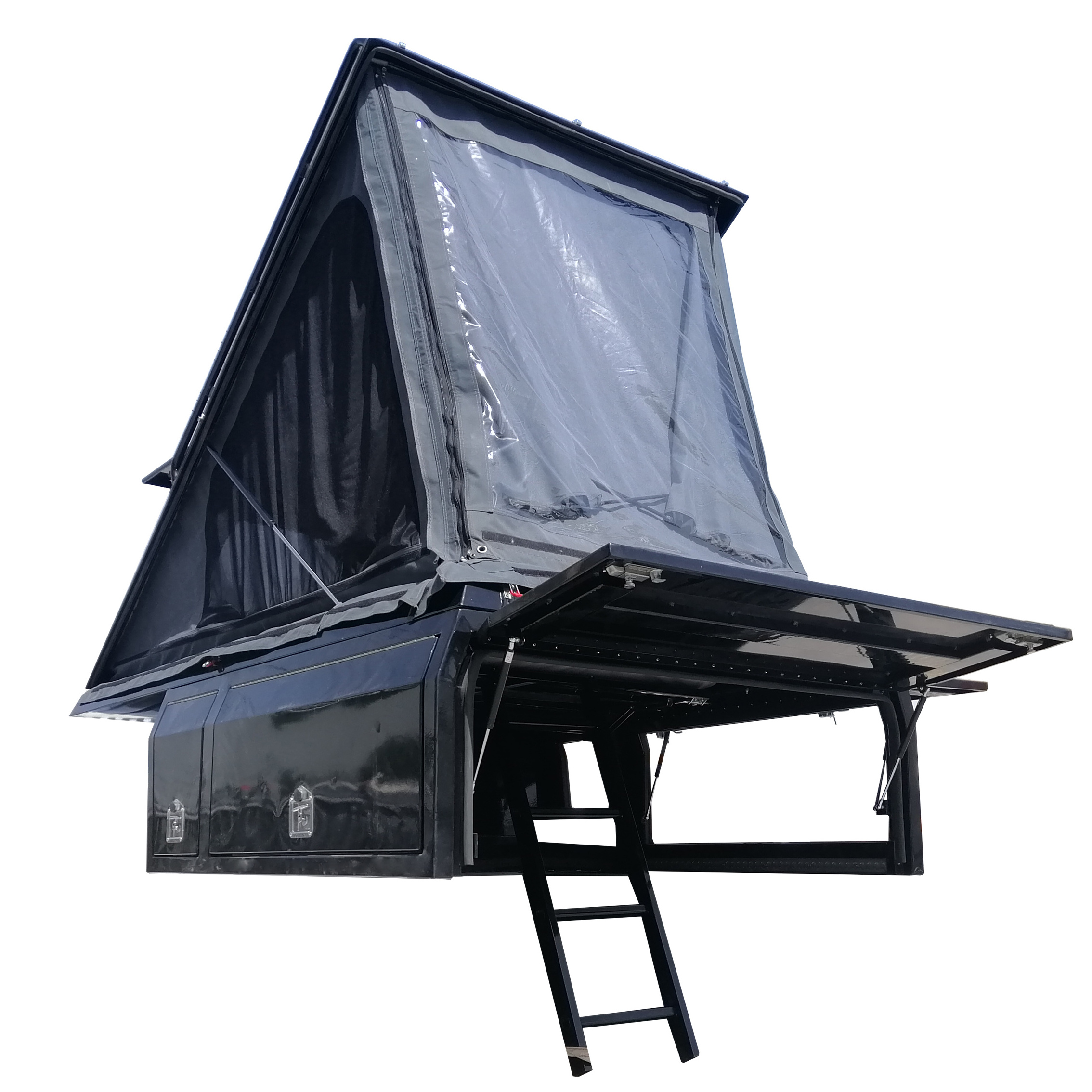 Lightweight Truck Camper Ute Canopy With Roof Top Tent