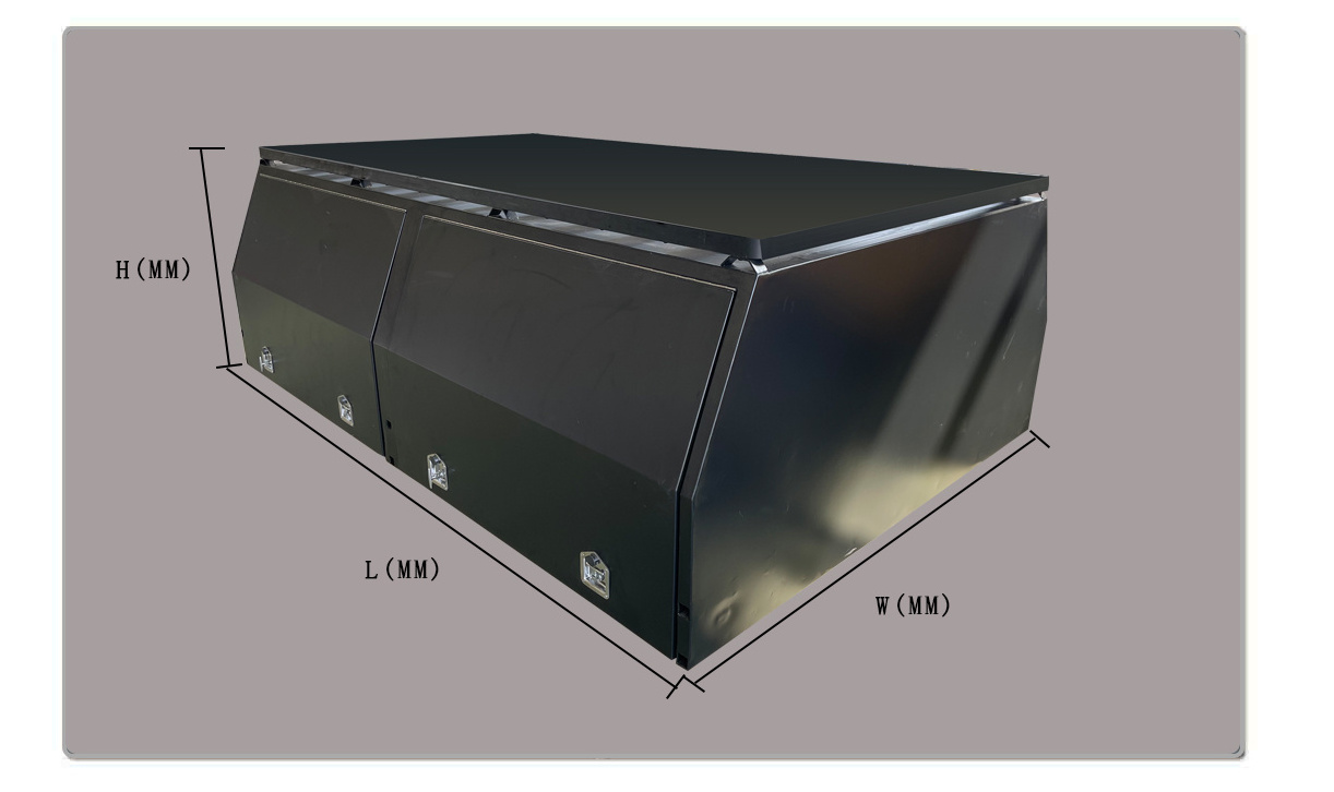 Pickup Camper WholesaleHot selling High Quality Custom Made dual cab Aluminum Ute Canopy truck toolbox