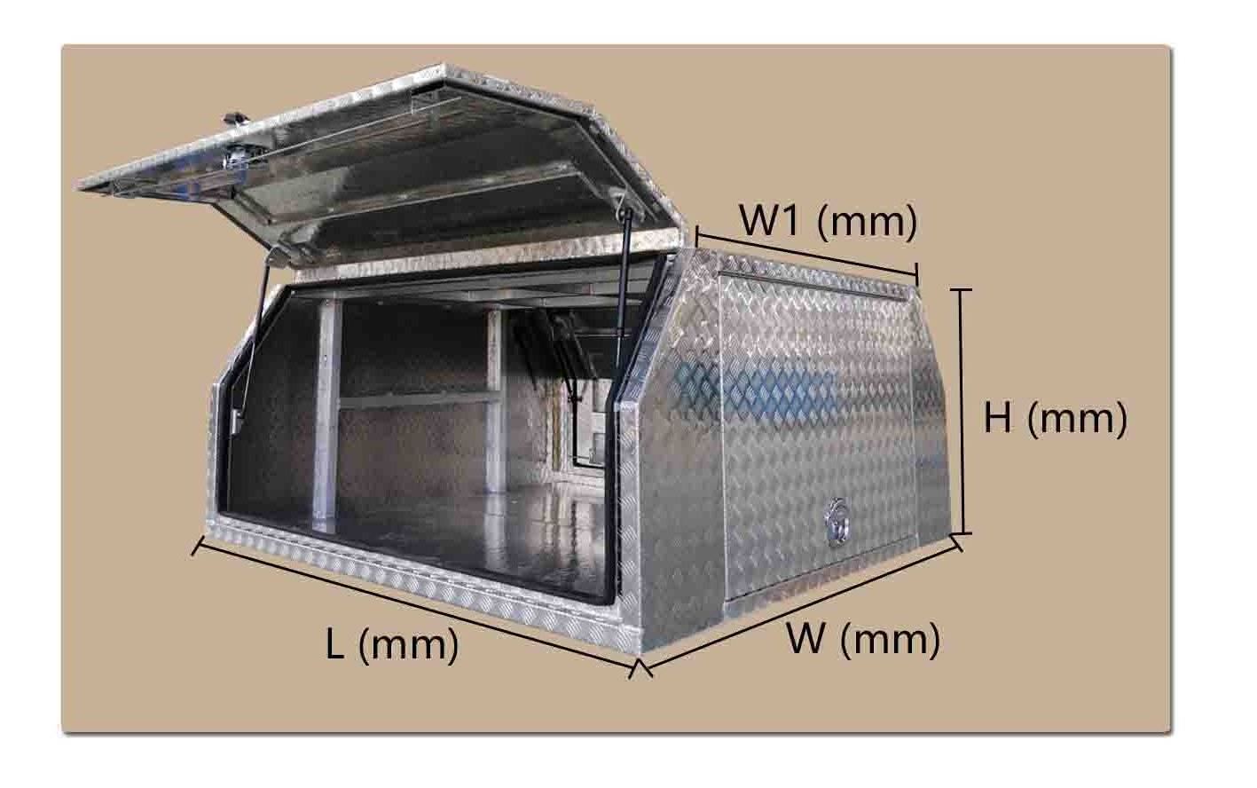 New Design Custom 4X4 Durable Multi-function Storage  toolbox and Pickup Truck Aluminum Ute Tray And Canopy for Pickup