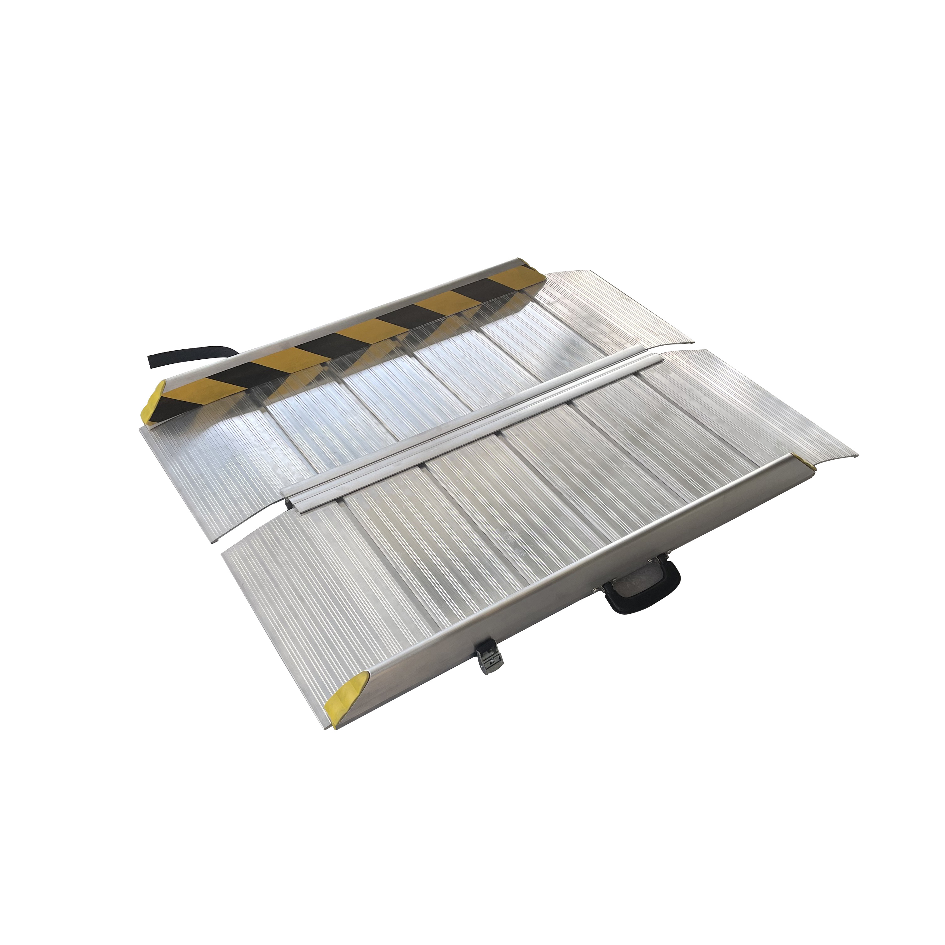 Portable and Fold Wheelchair Aluminum Ramp easy to carry  for disability scooters with handles