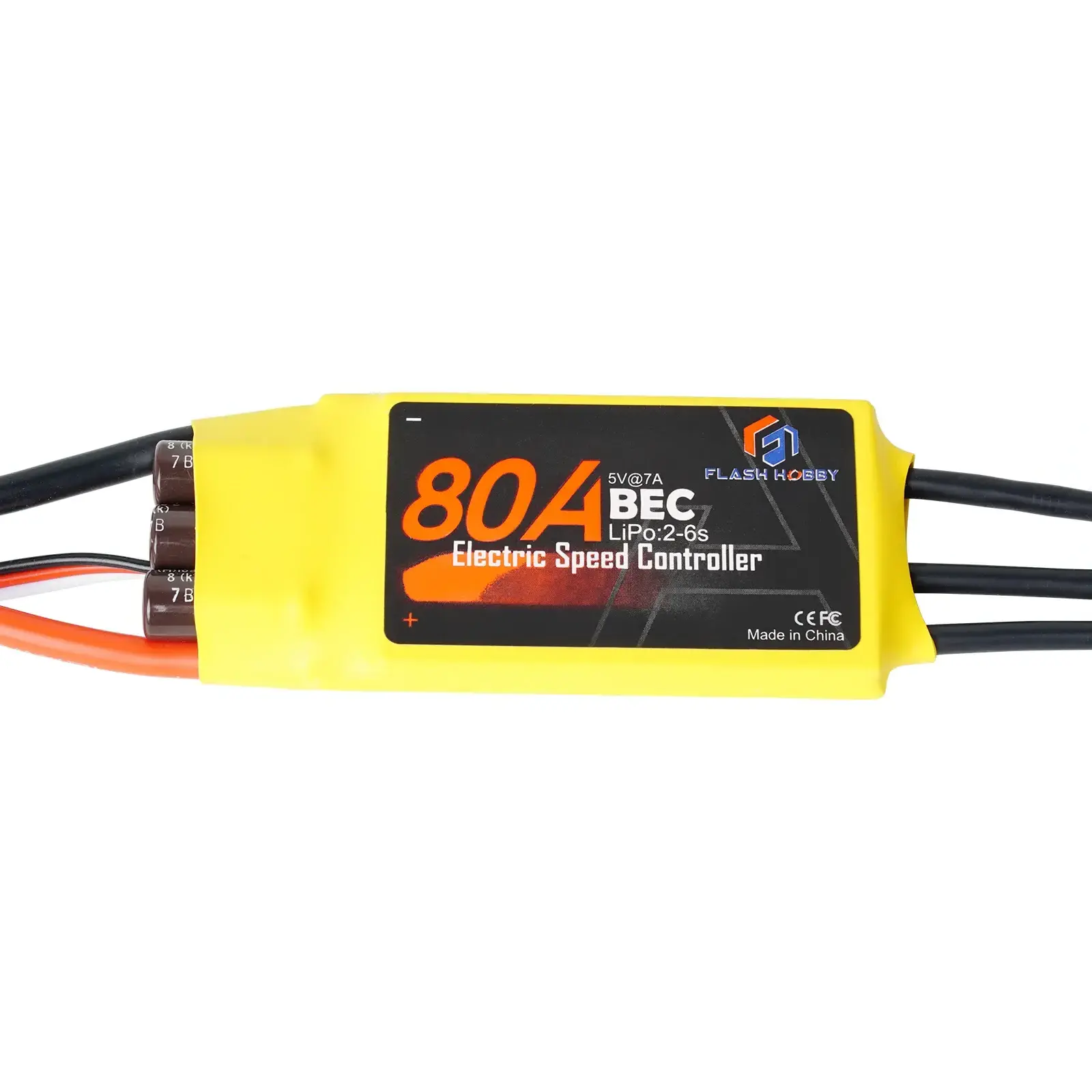 Hot sales Flashhobby Esc Dc Brushless Motor Electric Speed Control 80a 2-6s 5v/7a For Boat Racing Car Drone