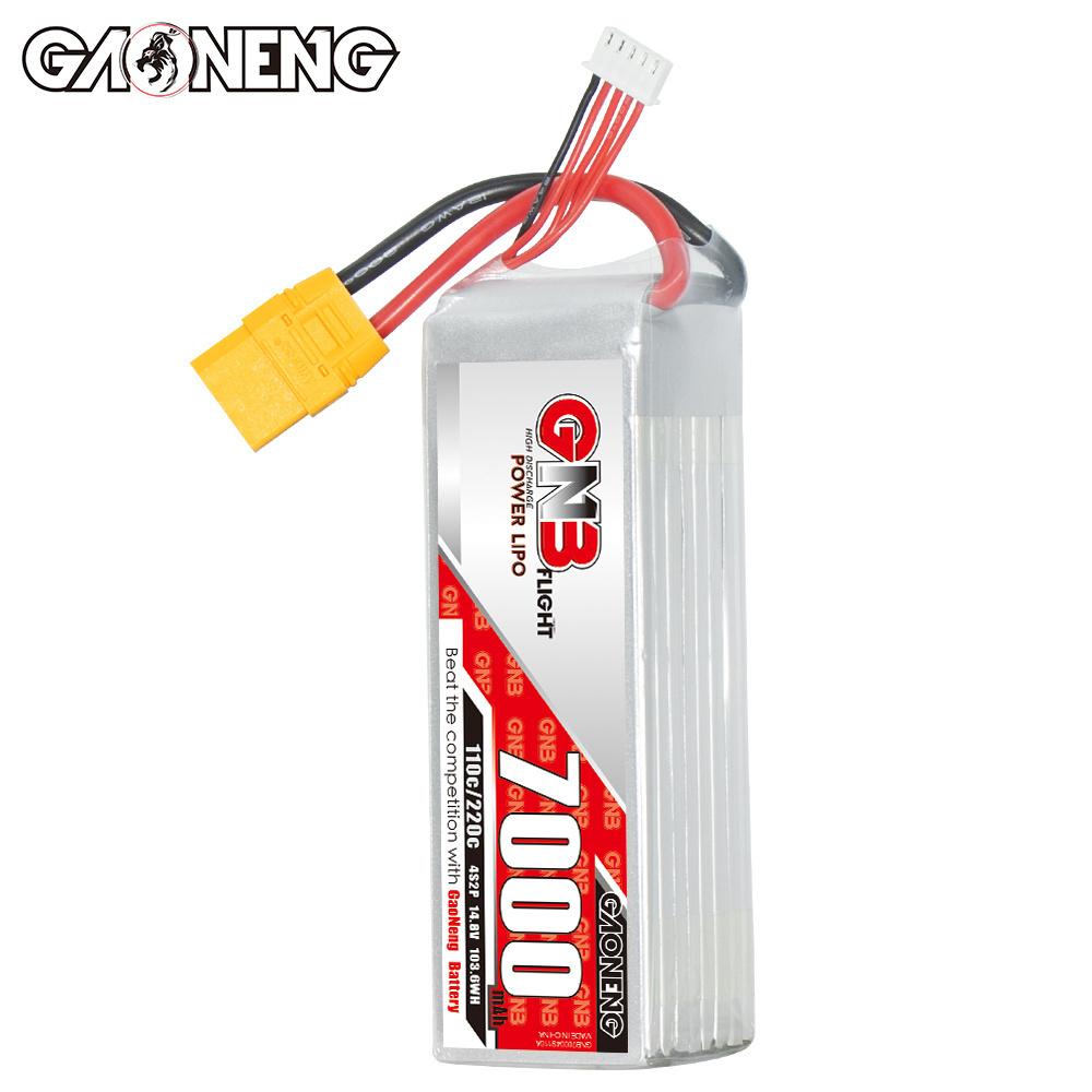 7000mah 4s 14.8v 110c Xt90 Rc Lipo Battery Fpv Drone Large Scale Plane Helicopter Gaoneng Gnb