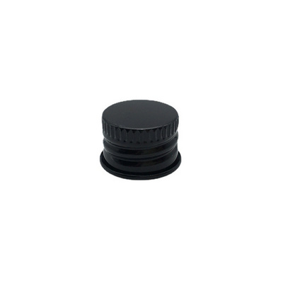 Wholesale Custom Gold Silver Black 28/410 Ribbed Neck Aluminum Screw Wine Beer Bottle Ropp Cap Lid 28mm with Foam Liner