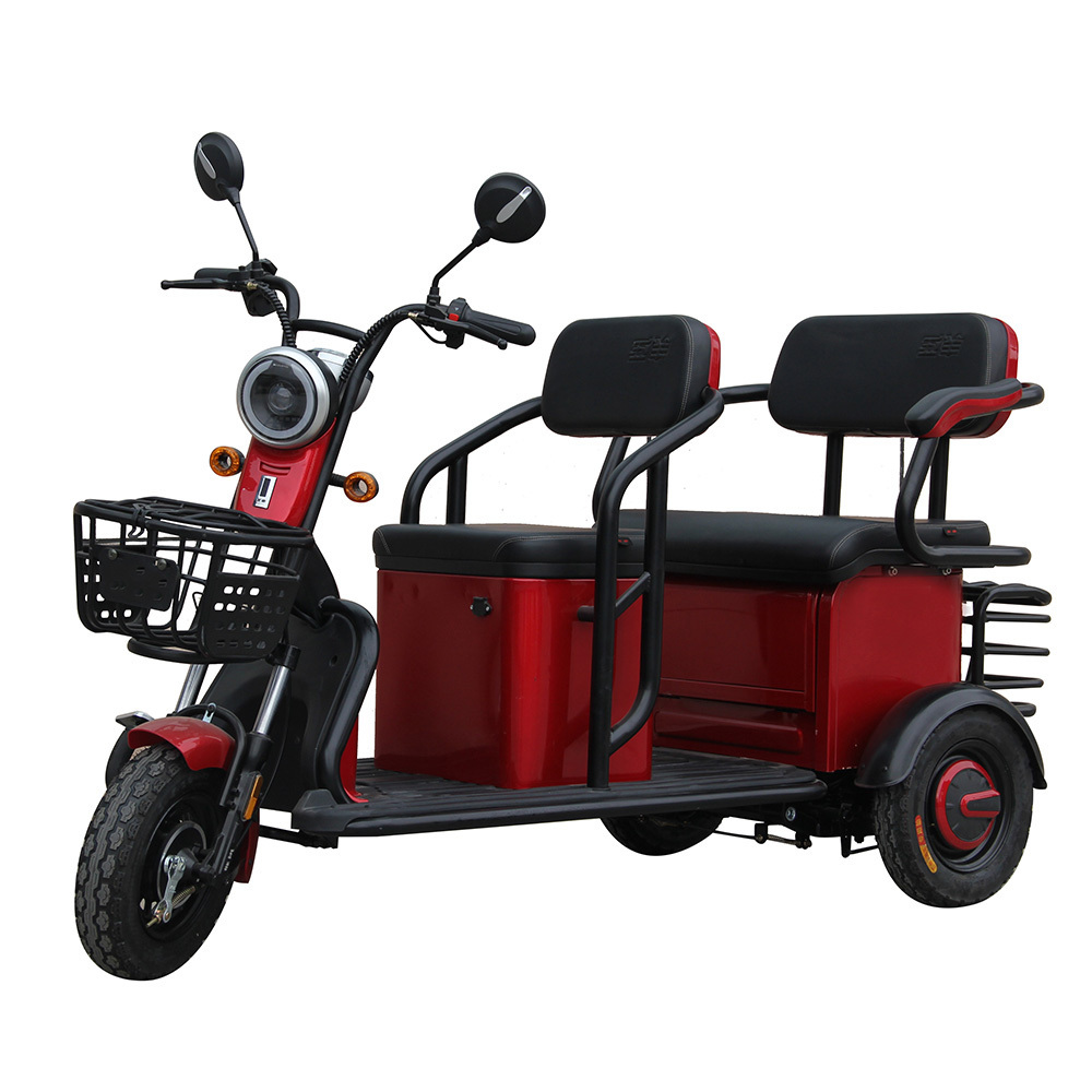 2023 Hot selling electric tricycle small rickshaw passenger tricycle 3 seaters mobility scooter