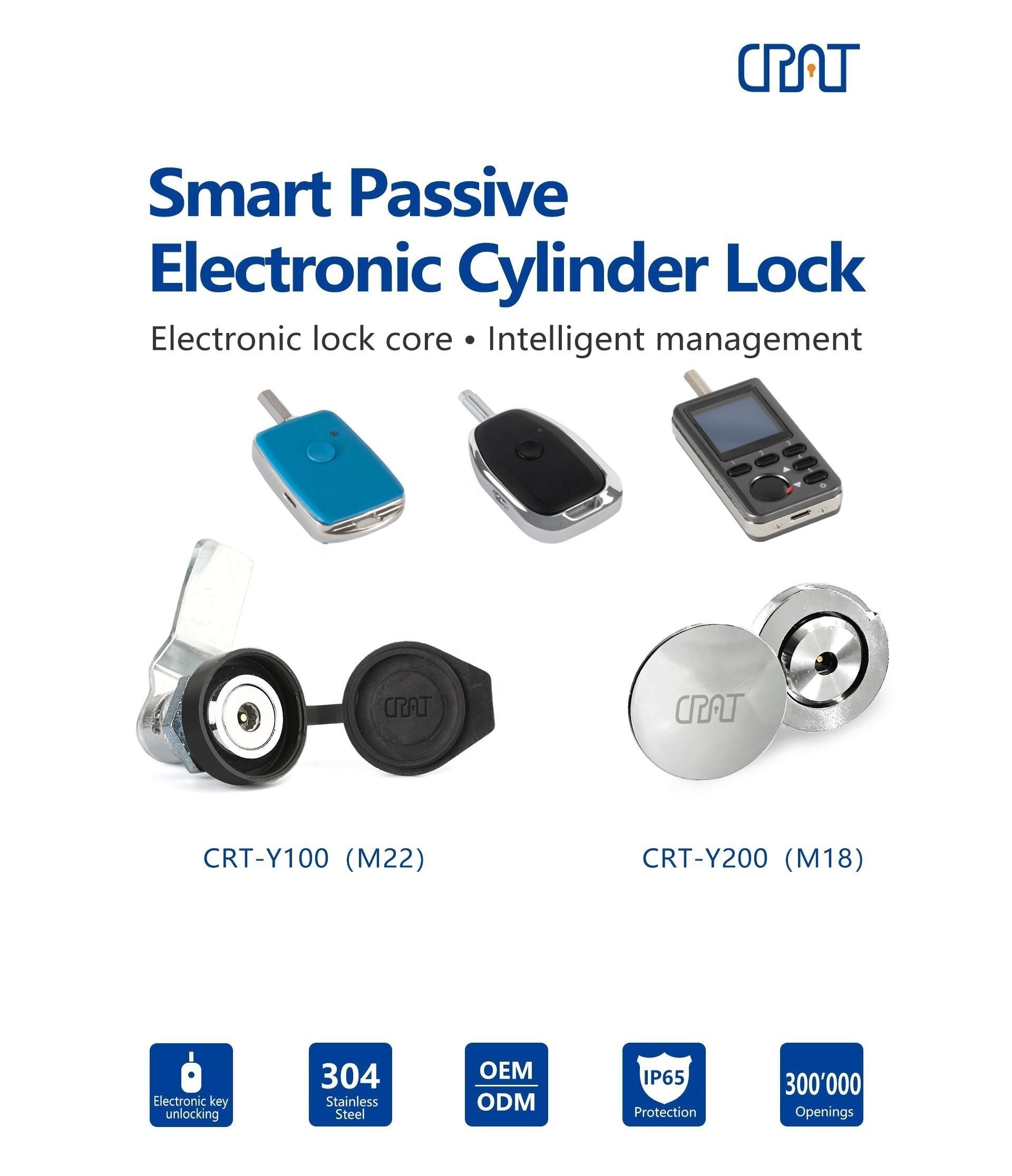 smart electronic passive lock with programmable Key for locker