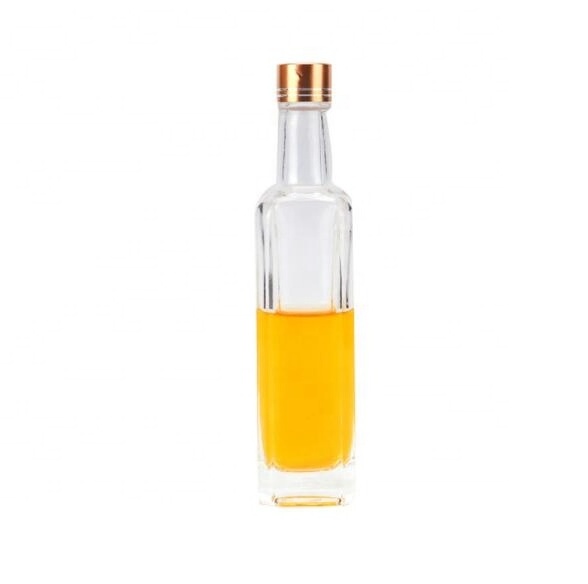 Wholesale Mini 50ml Olive Oil Beverage Wine Liquor Transparent Glass Bottle With Caps