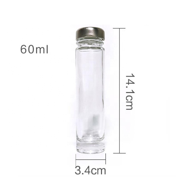 Wholesale 60 ml 2 oz Round Mini Small Liquor Whiskey Wine Glass Bottle With Lids