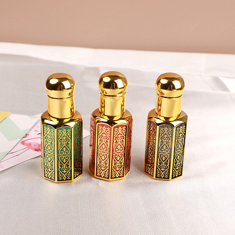 Empty 3ml 6ml 12ml Clear Refillable Perfume Essential Oil Glass Roll On Fancy Attar Bottles in Dubai