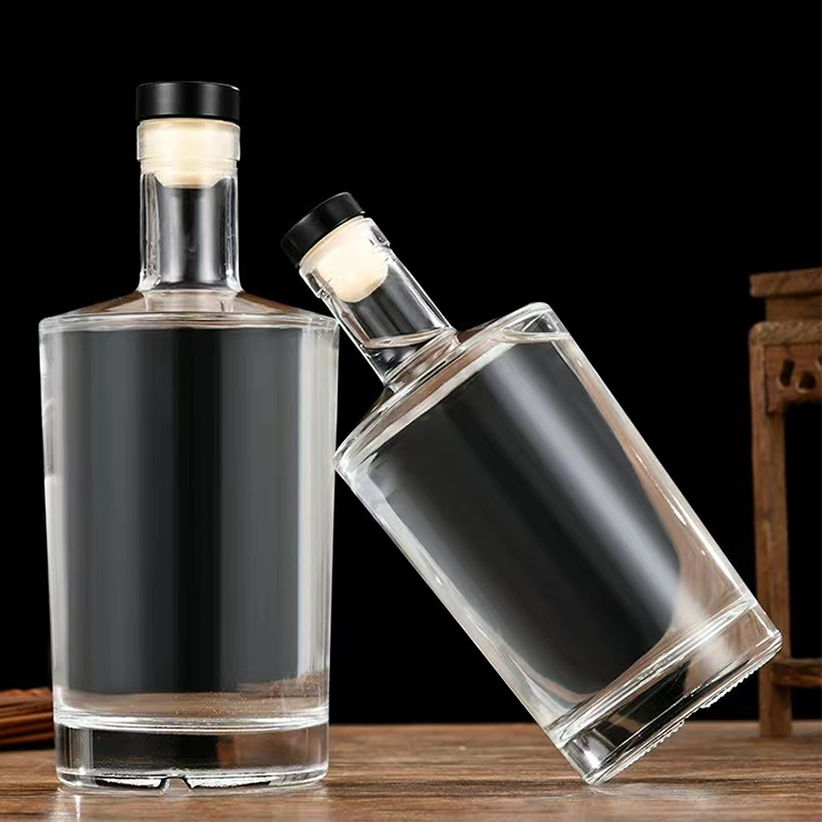 High Quality 100ml 500ml 750ml Tequila Patron Liquor Spirit Alcohol Glass Bottles For Wedding